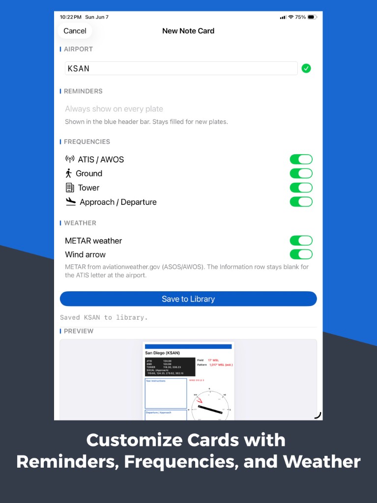 Customize a plate with reminders, frequencies, and weather